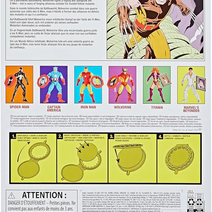 Marvel Legends Series Wolverine, X-Men Retro Comics Secret Wars Collectible 6 Inch Action Figure with Shield