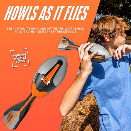 NERF Vortex Ultimate Grip Foam Football - NERF Soft Vortex Football for Long-Distance Throws - All-Weather Perfect for Pool + Beach - Kids Ultimate Grip Whistle Foam Ball