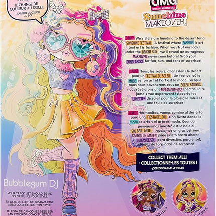 L.O.L. Surprise! OMG Sunshine Color Change Bubblegum DJ Fashion Doll with Color Changing Hair and Fashions and Multiple Surprises – Great Gift for Kids Ages 4+