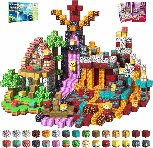 150 PCS Magnetic Building Blocks Toys for Kids, Stacking Magnetic Tiles Toys for Kids Toddlers Boys Girls Ages 3 4 5 6 7 8-12 Gifts
