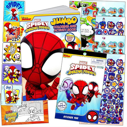 Spidey Coloring and Activity SetWith Coloring Book & Stickers, 2-Sided Door Hanger (Spidey & Friends)