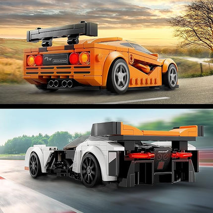 LEGO Speed Champions McLaren Solus GT & McLaren F1 LM 76918, Featuring 2 Iconic Race Car Toys, Hypercar Model Building Kit, Collectible 2023 Set, Great Kid-Friendly Gift for Boys and Girls Ages 9+