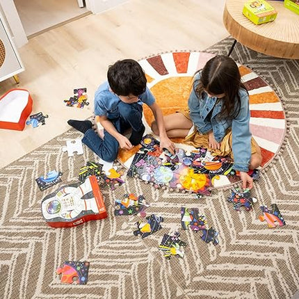 Crocodile Creek 36-Piece Jigsaw Floor Puzzle - Fun Floor Puzzles for Kids Ages 3-5 - Heavy-Duty Shaped Box for Storage - Gingerbread House - 20" W x 16" H Finished