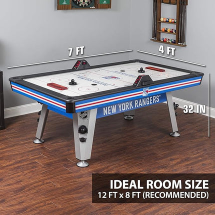 NHL 84" Air Hockey Tables - New York Rangers, Boston Bruins, Detroit Red Wings - Wrap-Around Goal; LED Scoring; 4 Pucks & Pushers