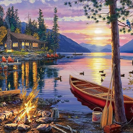 500 Piece Puzzles for Adults Sunset by The Lake 20.5 x 15 Inch 500 Piece Jigsaw Puzzles for Kids Adults Puzzles 500 Pieces for Adults Holiday Educational Challenge Toy