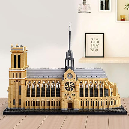 Architecture Series Mini Bricks for Adults and Teens,France Notre Dame de Paris Mini Building Blocks Set,Micro Blocks Set,7380 PCS,Landmark Model