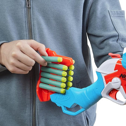 Nerf DinoSquad Tricera-Blast Dart Blaster, 12 Nerf Elite Darts, Kids Outdoor Toys, Dinosaur Toys for 8 Year Old Boys and Girls and Up, Triceratops Design