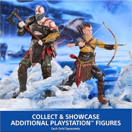 PlayStation God of War Ragnarök, 6” Kratos Action Figure with 5 Accessories, The Shapes Collection, for PS5 Fans & Collectors Ages 17+