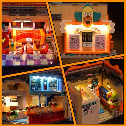 LightGo LED Kit for The Simpsons: Krusty Burger Compatible with Lego 10352 | Lighting Only-Bricks Set Not Included (Classic Version)