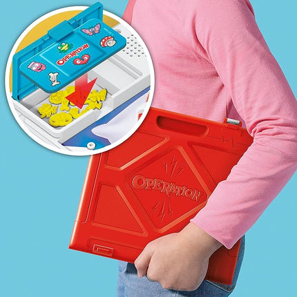 Operation Electronic Board Game with All-in-One Carrying Case | 2 Ways to Play | Ages 6+ | 1+ Players | 10 Mins. | Fun Kids Games