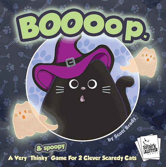 BOOoop by Smirk & Dagger: Adorable 2 Player Strategy Board Game, with 34 Cat and Kitten Pieces, Halloween Edition with New Ghost Cats, A Great Gift for Couples, Family, Adults and Kids Ages 10 and Up