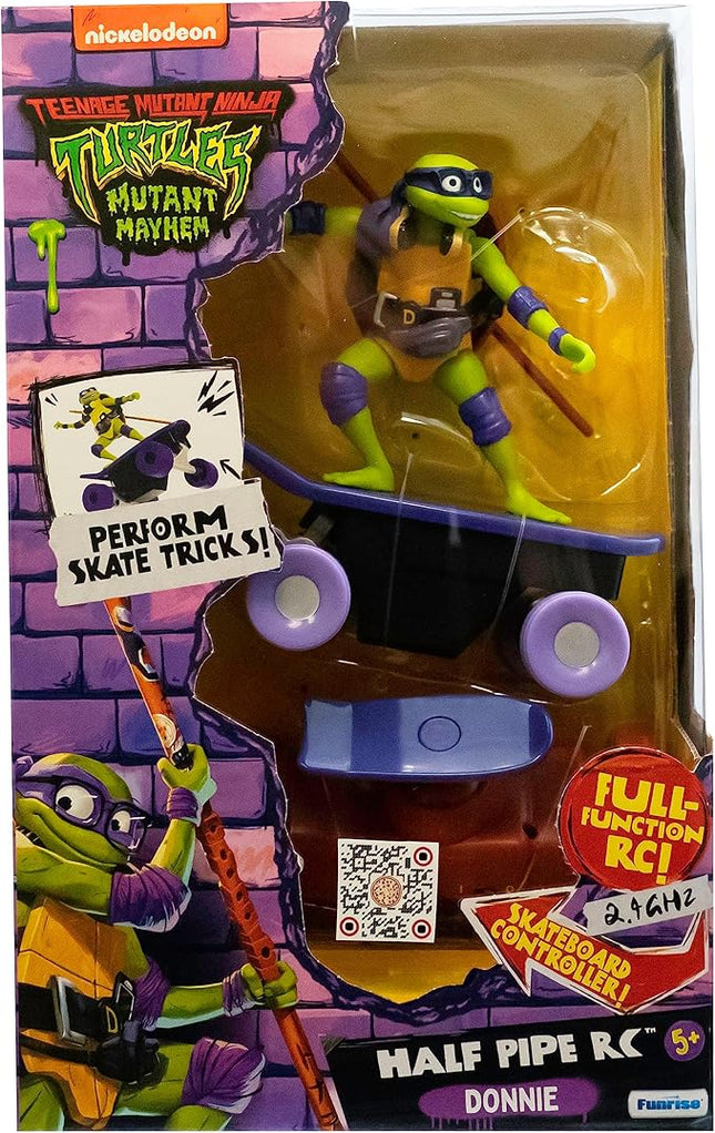 Teenage Mutant Ninja Turtles Toy, Donatello Half Pipe RC Skate Vehicle, Mutant Mayhem Remote Control TMNT Toy for Kids, Ages 3+