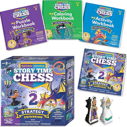 Story Time Chess - Chess Sets for Kids, Kids Chess Set, Chess Game Toddlers, Learning Games for Kids, Chess Sets for Boys & Girls