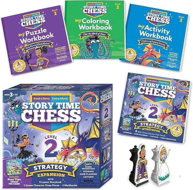 Story Time Chess - Chess Sets for Kids, Kids Chess Set, Chess Game Toddlers, Learning Games for Kids, Chess Sets for Boys & Girls