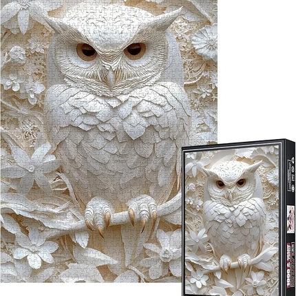 1000Piece Owl Jigsaw Puzzle for Adults - Challenging Jigsaw Puzzles for Relaxation & Brain Exercise, Premium Quality Adult Puzzle Game for Family Nights(Owl-S)