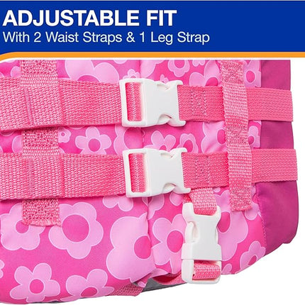 SwimWays Barbie Swim Trainer Life Jacket, US Coast Guard Approved Kids Swim Vest, Pool Floats & Life Jackets for Kids, 33-55 lbs