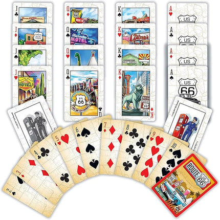 MasterPieces Officially Licensed Route 66 Playing Cards - 54 Card Deck for Adults