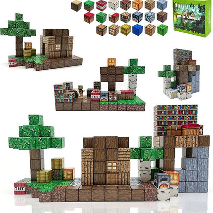 200PCS Magnetic Blocks, 1in Magnetic Building Blocks Cubes for Kids, Stacking Magnets Tiles, School STEM Montessori Stacking Toy, Christmas Birthday Gifts for Boys and Girls Age 3+ Years Old