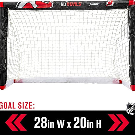 Franklin Sports NHL Mini Hockey Set - Kids Indoor Knee Hockey Goal, Ball, + 2 Stick Combo - Youth Team Indoor Toy Set - Official - Ages 3+