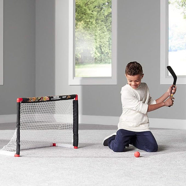 Franklin Sports NHL Mini Hockey Set - Kids Indoor Knee Hockey Goal, Ball, + 2 Stick Combo - Youth Team Indoor Toy Set - Official - Ages 3+