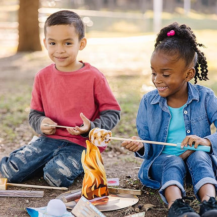 Melissa & Doug Let's Explore Campfire S’mores Set with Toy food & Kids Play Kitchen Accessories, Preschool Learning Toys for Girls & Boys 3+