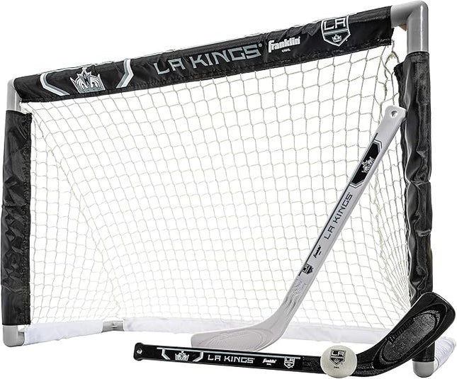Franklin Sports NHL Mini Hockey Set - Kids Indoor Knee Hockey Goal, Ball, + 2 Stick Combo - Youth Team Indoor Toy Set - Official - Ages 3+