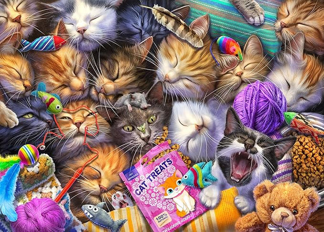 Buffalo Games - Jeff Haynie - Cat Nap - 750 Piece Jigsaw Puzzle for Adults - Challenging Puzzle Perfect for Game Nights - Finished Size is 24.00 x 18.00