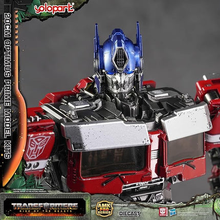 YOLOPARK Optimus Prime Transformers Rise of The Beasts Action Figure with Upgraded Weaponry- Diecast Version,7.87 Inch Highly Articulated Transformer Toys for Ages 15 and Up,No Converting