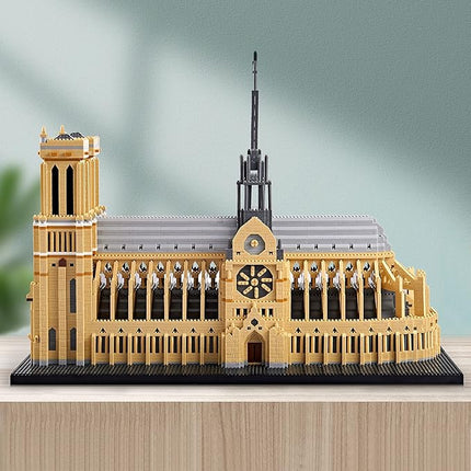 Big Architecture Model Kits Notre Dame Micro Blocks 7380 Pieces Paris Building Kit | Impressive Detail |Challenging Build | Lower Price Sturdy Structure|Gift for Kids and Adults
