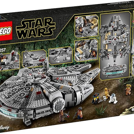 LEGO Star Wars Millennium Falcon 75257 Building Set - Starship Model with Finn, Chewbacca, Lando Calrissian, Boolio, C-3PO, R2-D2, and D-O Minifigures, The Rise of Skywalker Movie Collection