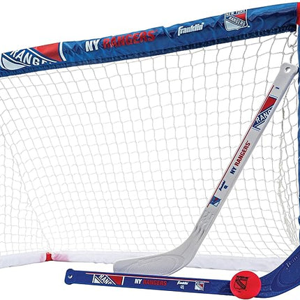 Franklin Sports NHL Mini Hockey Set - Kids Indoor Knee Hockey Goal, Ball, + 2 Stick Combo - Youth Team Indoor Toy Set - Official - Ages 3+