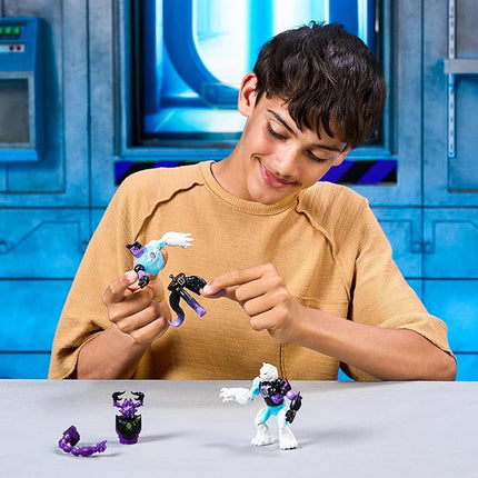 MrBeast Lab Hybrids Multi Pack, Reveal Different Hybrid Parts To Create 2 Mix & Match Action Figures, Plus Parts Of The Golden Panther Dragon, Fuse Millions Of Beast Combinations - Shark VS Polar Bear