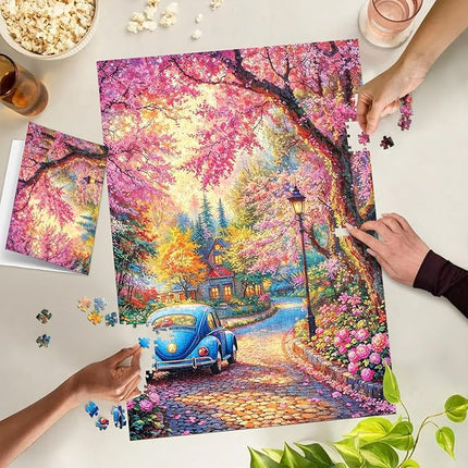 Romantic Corner Spring Jigsaw Puzzles, Puzzles for Adults 1000 Pieces, Amour Alcove Impossible Challenging Puzzles Game, Home Decoration Puzzle, Interlock Perfectly No Dust