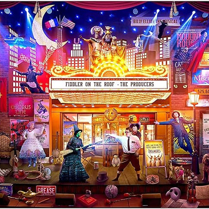 Broadway's Best 1000-Piece Jigsaw Puzzle by Rachid Lotf | Fun Brain Teaser, Toys & Games for Kids and Adults | 28 x 20 Inches