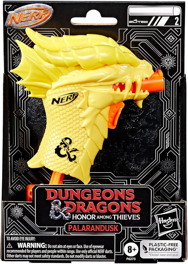 Nerf MicroShots Dungeons & Dragons Palarandusk Blaster, 2 Elite 2.0 Darts, Kids Outdoor Games, D&D Blaster Toys for Ages 8 and Up