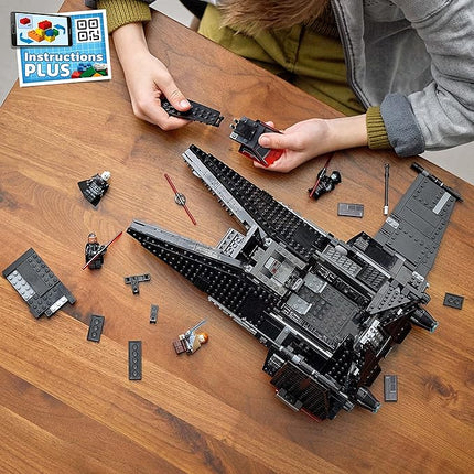 LEGO Star Wars Inquisitor Transport Scythe 75336 Buildable Toy Starship, OBI-Wan Kenobi Set, Ben Kenobi Minifigure with Blue and Double-Bladed Red Lightsabers