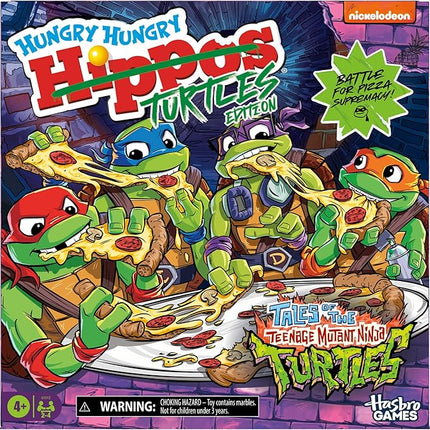 Hungry Hungry Hippos: Teenage Mutant Ninja Turtles Edition Game | Ages 4 and Up | 2 to 4 Players | Kids Board Games | Gifts for Preschoolers (Amazon Exclusive)