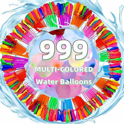 Water for Kids Adults Balloons with Refill Kits Quick Fill Balloons Set Summer Splash Party Easy Quick Fun Outdoor Backyard Summer Water Toys for Pool （999)