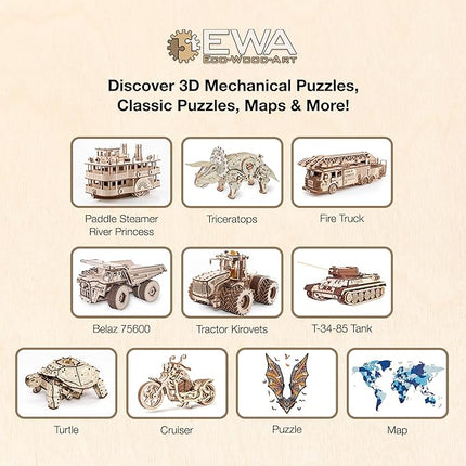 EWA Home Décor – Turtle Small 80 Pieces – Wooden Jigsaw Puzzle for Adults – Perfect for Artistic Home Decoration and Mindful Relaxation