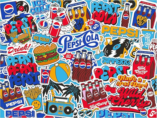 RoseArt - Snack Assortment - Pepsi Cola - 500 Piece Jigsaw Puzzle, Nostalgic Pepsi Design for Adults