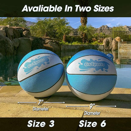 GoSports Water Basketballs 2 Pack - Choose Between Size 3 and Size 6, Great for Swimming Pool Basketball Hoops