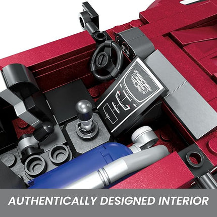 MEGA Hot Wheels Collectible Car Building Toy, Cadillac ATS-V R with 319 Pieces and Die-Cast Model, Build & Display Set for Collectors, Red