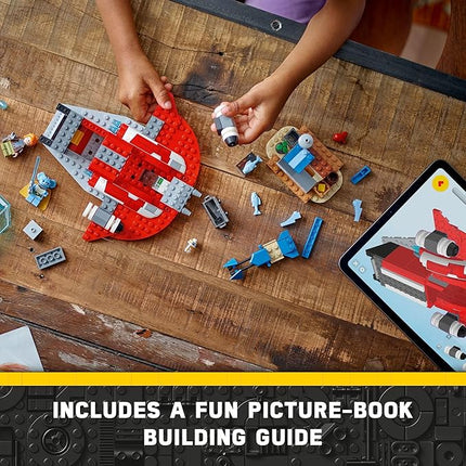 LEGO Star Wars: Young Jedi Adventures The Crimson Firehawk, Kids’ Starter Set, Buildable Toy Starship, Speeder Bike Vehicle, 3 Characters, Gift Idea for Boys and Girls Aged 4 and Up, 75384