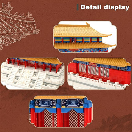 Chinese Architecture Micro Building Blocks Set Hall of Supreme Harmony Collection Model for Display 2166PCS Creative Toy Building Sets for Adults and Age 14+