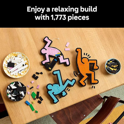 LEGO Art Keith Haring – Dancing Figures - Home Decor Building Set for Adults - Wall Art Decor - Gift Idea for Men, Women who Enjoy DIY Arts and Crafts - 31216
