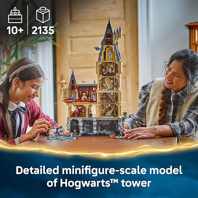 LEGO Harry Potter Hogwarts Castle: The Main Tower - Building Set for Boys and Girls, Ages 10+ - 12 Collectible Minifigures Including Harry Potter & Dumbledore - Gift for Christmas - 76454