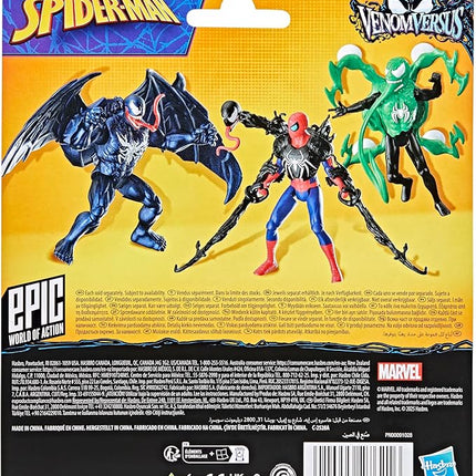 Spider-Man Marvel VenomVersus Epic World of Action Deluxe Figure with Accessories, 4-Inch Super Hero Toys for Kids Ages 4+
