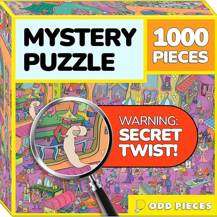 Odd Pieces Jigsaw Puzzles 1000 Pieces - Magic Mystery Story Secret Ending Puzzle - Perfect Game Night for Adults & Kids - Fantasy Sci-Fi City Theme (Shutterbug)
