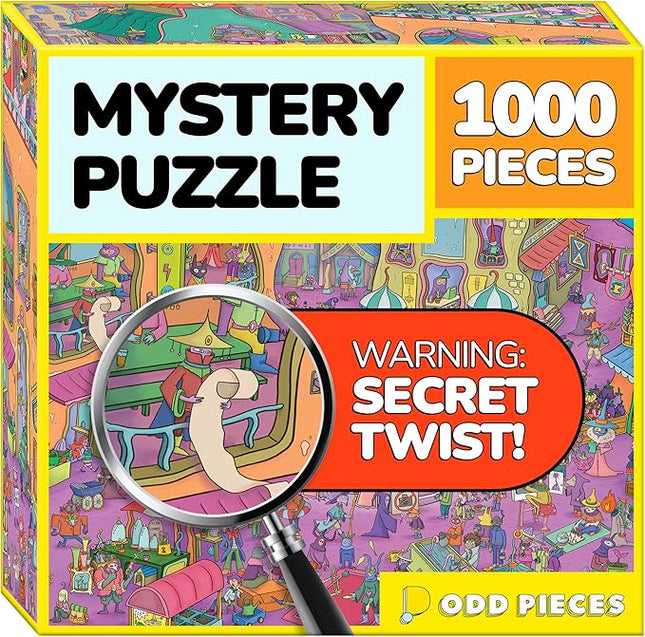 Odd Pieces Jigsaw Puzzles 1000 Pieces - Magic Mystery Story Secret Ending Puzzle - Perfect Game Night for Adults & Kids - Fantasy Sci-Fi City Theme (Shutterbug)