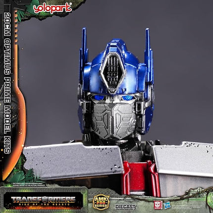 YOLOPARK Optimus Prime Transformers Rise of The Beasts Action Figure with Upgraded Weaponry- Diecast Version,7.87 Inch Highly Articulated Transformer Toys for Ages 15 and Up,No Converting